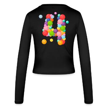 4 years, 4 years, I am 4 years old, birthday 4 years - Women's Slim Fit Longsleeve - black - Back - AI Model Female 172 light (172cm)