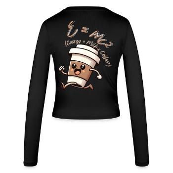E-mc2 - Frauen Slim Fit Langarmshirt - Schwarz - Hinten - AI Model Female 172 light (172cm)