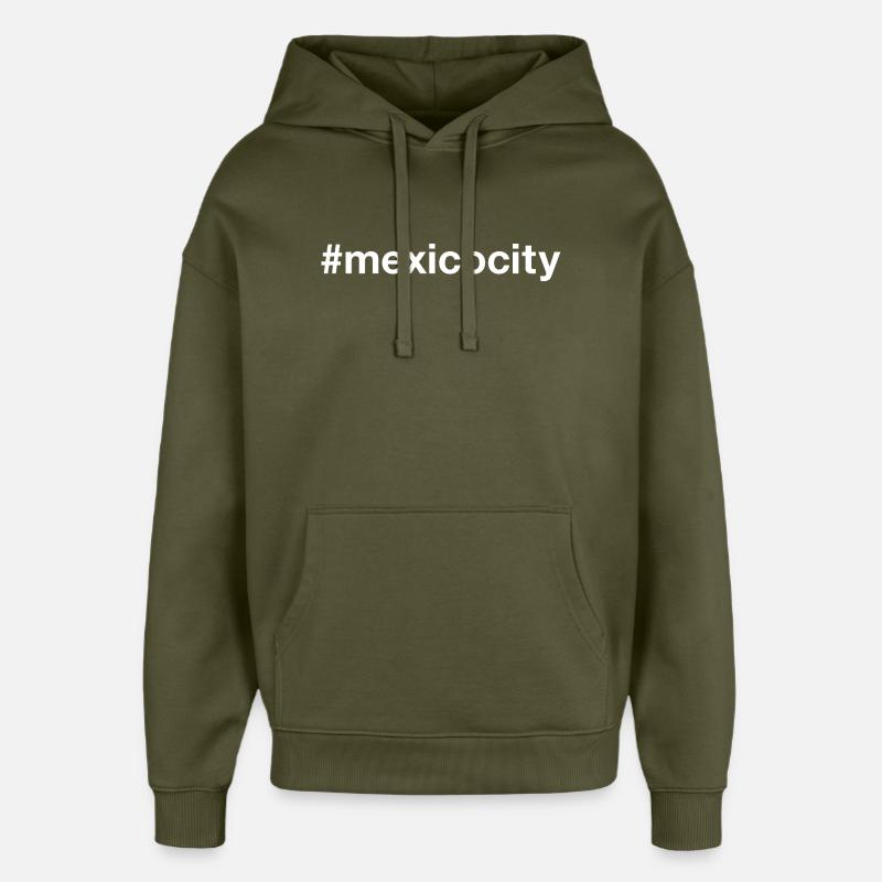Mexico, Mexique - Sweat à capuche unisexe Stanley/Stella Oversized - kaki