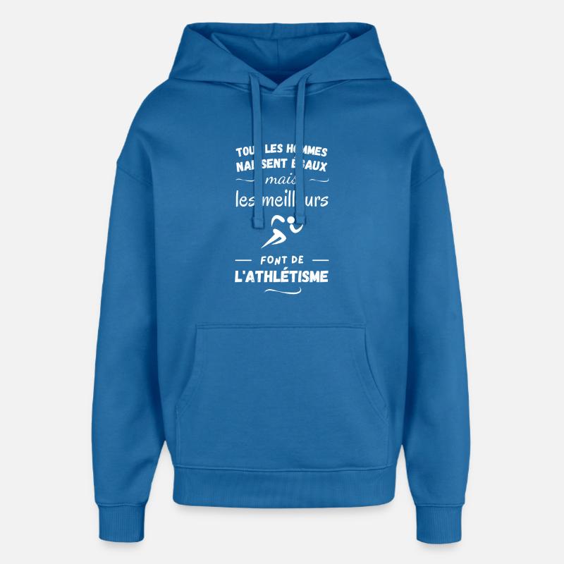 Athlétisme - Sweat à capuche unisexe Stanley/Stella Oversized - bleu attentif