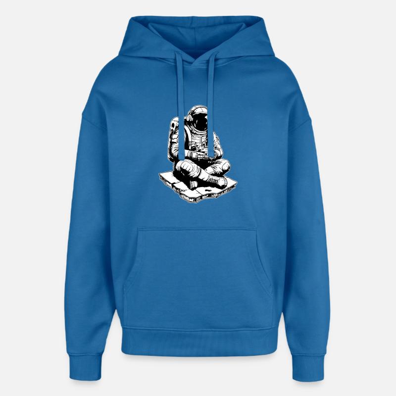 Astronaute Gaming Console Espace - Sweat à capuche unisexe Stanley/Stella Oversized - bleu attentif