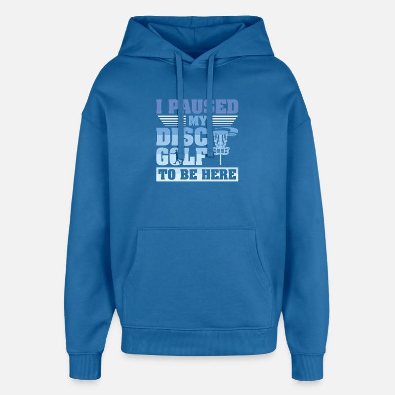 Cadeaux de disc golf Disc Golf - Sweat à capuche unisexe Stanley/Stella Oversized - bleu attentif