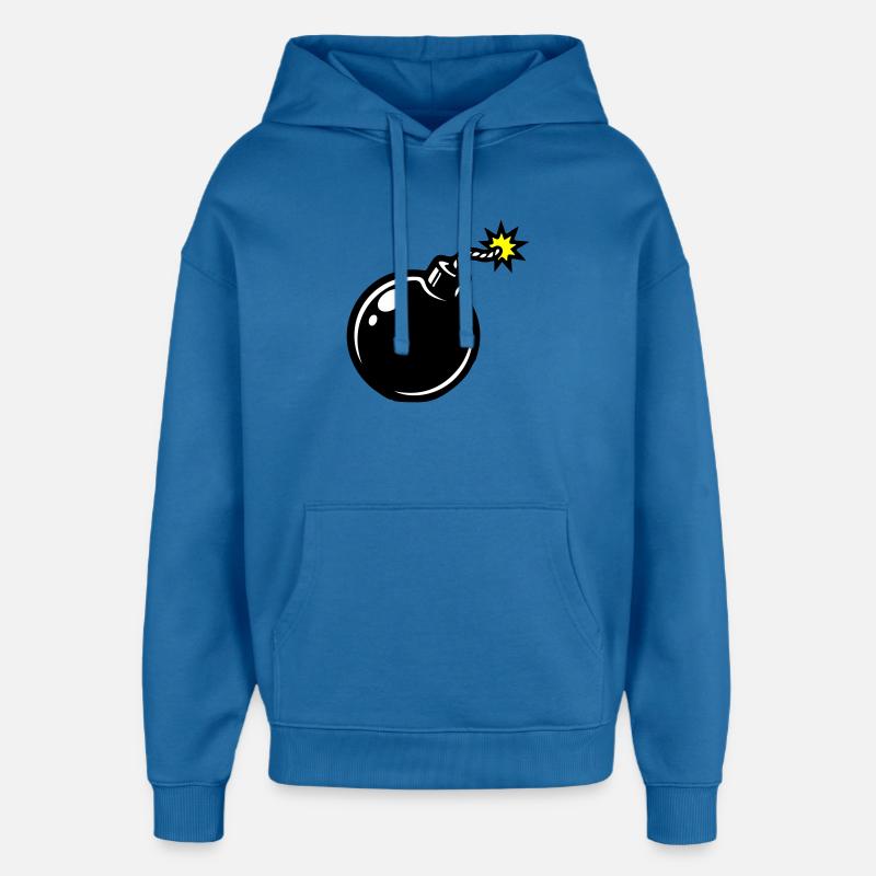 Bombe Comic - Oversized Unisex Hoodie von Stanley/Stella - Achtsames Blau
