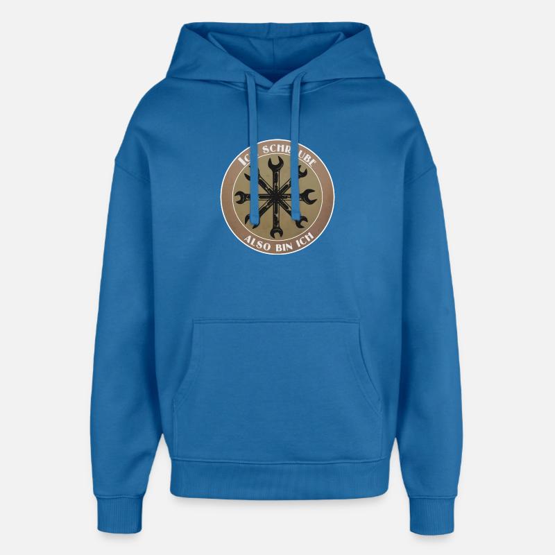 Ich schraube, also bin ich! - Oversized Unisex Hoodie von Stanley/Stella - Achtsames Blau