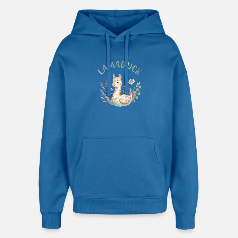 LamaDuck Original - Sweat à capuche unisexe Stanley/Stella Oversized - bleu attentif