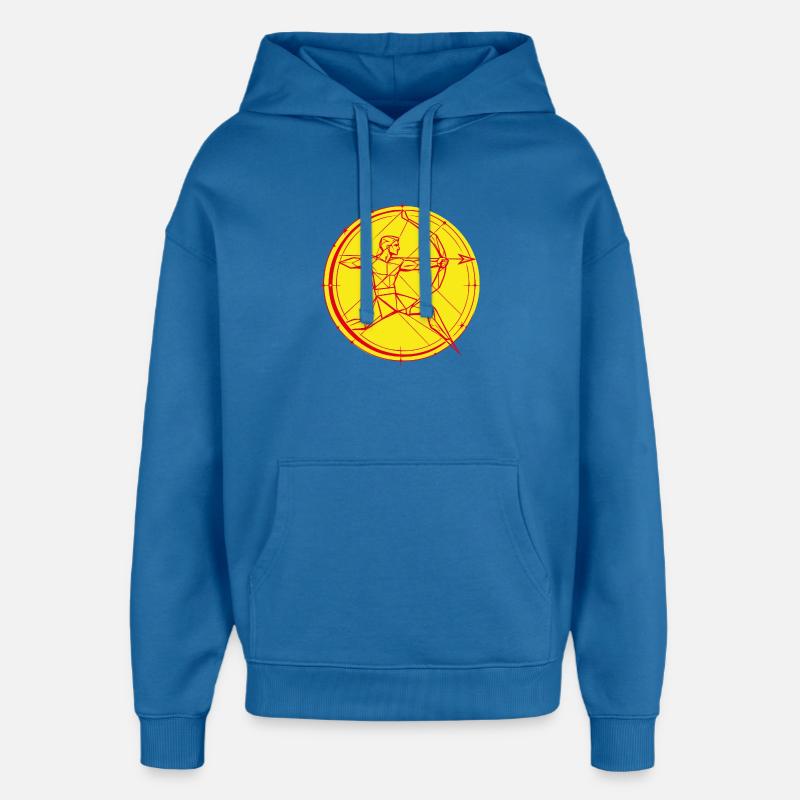 Signe du Sagittaire – But & Liberté - Sweat à capuche unisexe Stanley/Stella Oversized - bleu attentif