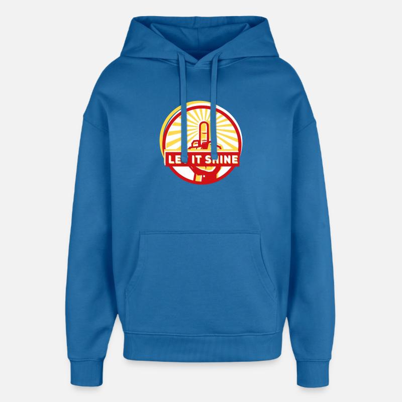 Laisse-le briller - Sweat à capuche unisexe Stanley/Stella Oversized - bleu attentif