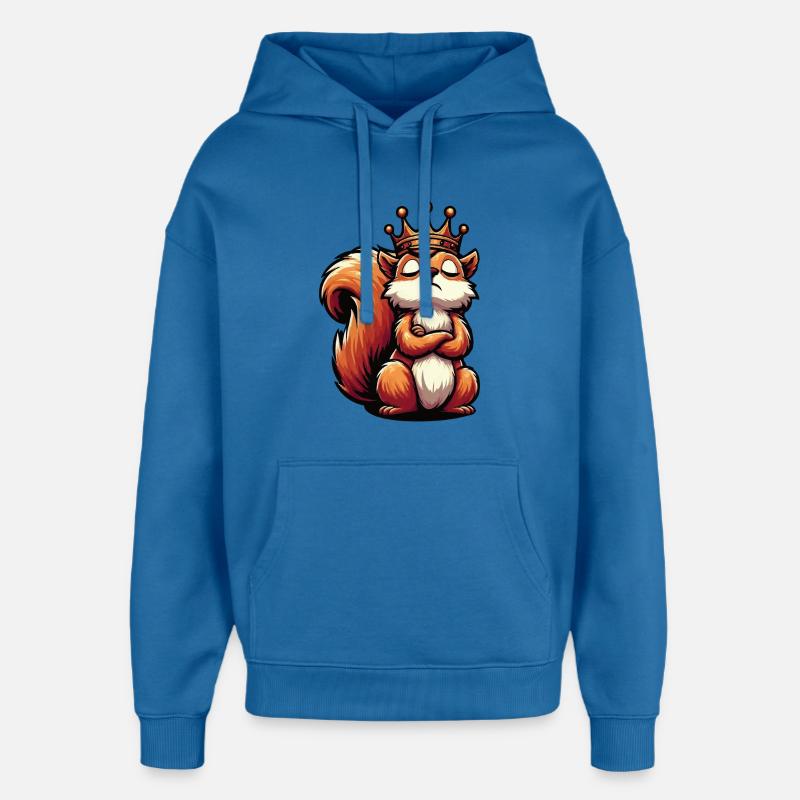 Eichhörnchen Eichhorn Eichhörnchenliebhaber Nager - Oversized Unisex Hoodie von Stanley/Stella - Achtsames Blau