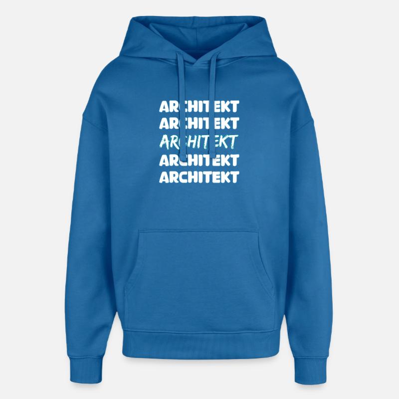 L’architecte comme métier - Sweat à capuche unisexe Stanley/Stella Oversized - bleu attentif