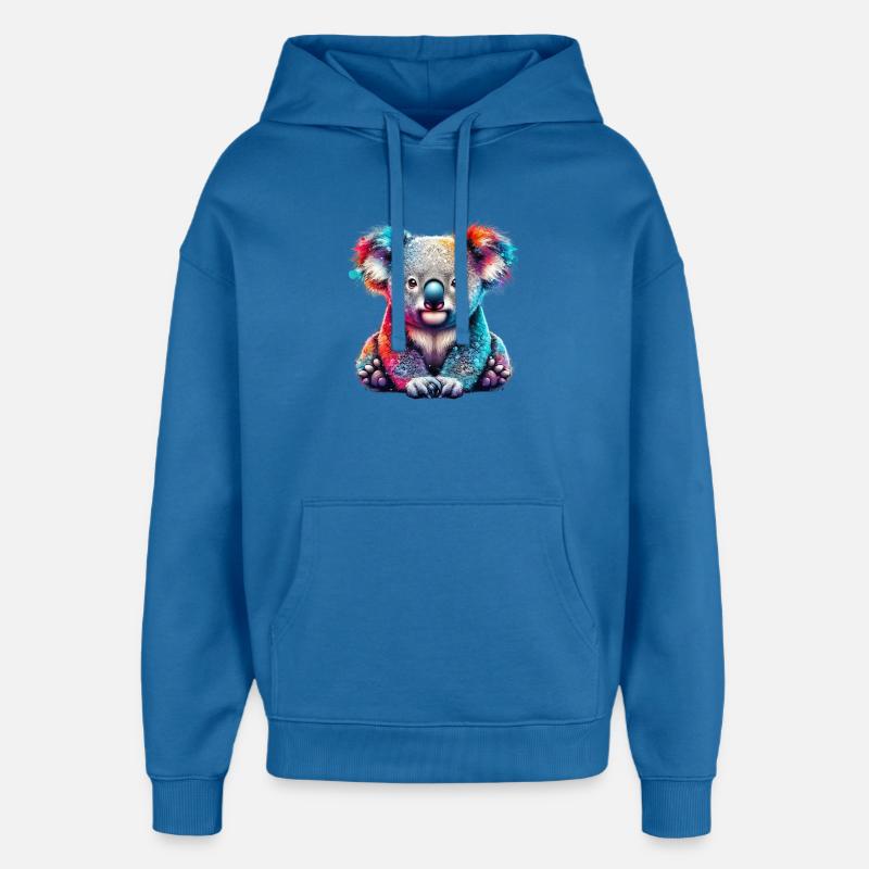 Koala - Sweat à capuche unisexe Stanley/Stella Oversized - bleu attentif