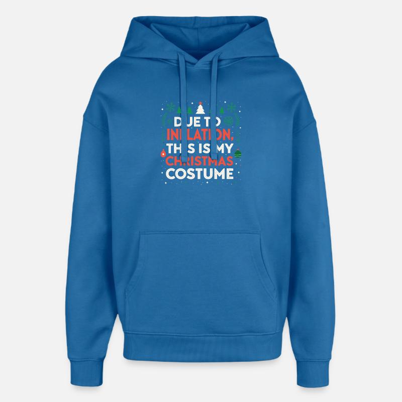 Costume Noël face à l'inflation - Sweat à capuche unisexe Stanley/Stella Oversized - bleu attentif