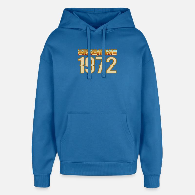 Logo Retro 1972 Original - Sweat à capuche unisexe Stanley/Stella Oversized - bleu attentif