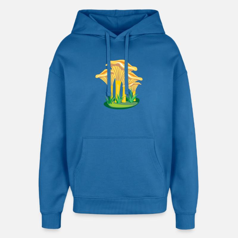Champignons champignons - Sweat à capuche unisexe Stanley/Stella Oversized - bleu attentif