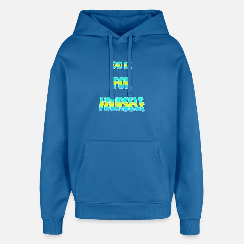 Fais-le point. - Sweat à capuche unisexe Stanley/Stella Oversized - bleu attentif
