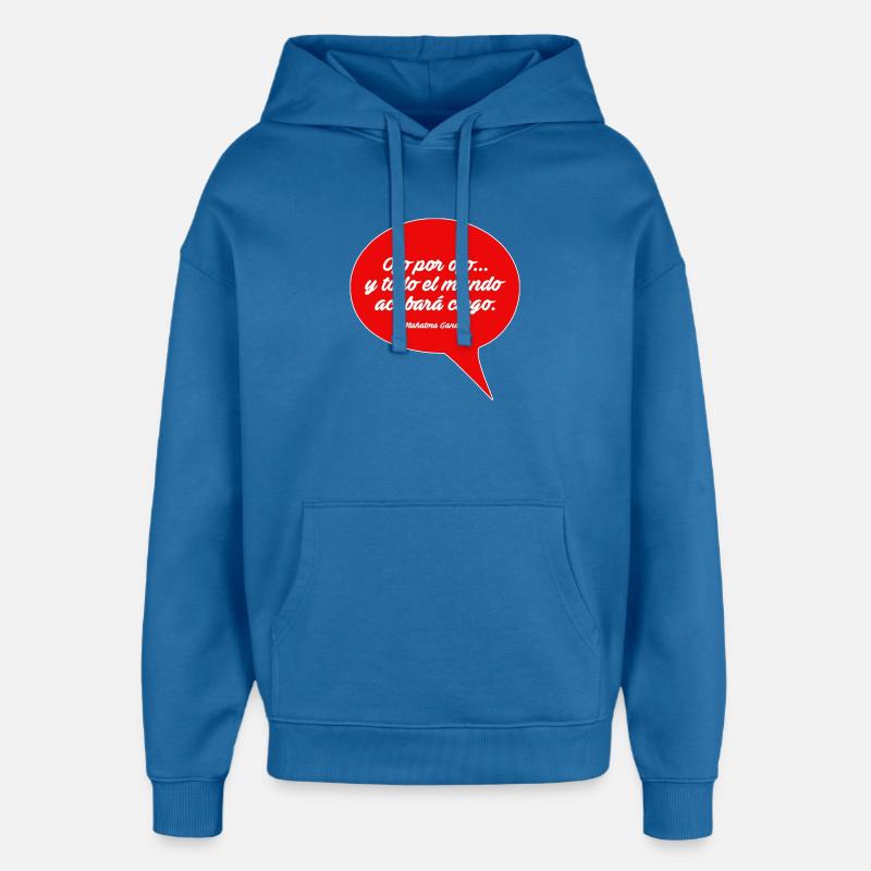 Œil pour œil - Sweat à capuche unisexe Stanley/Stella Oversized - bleu attentif