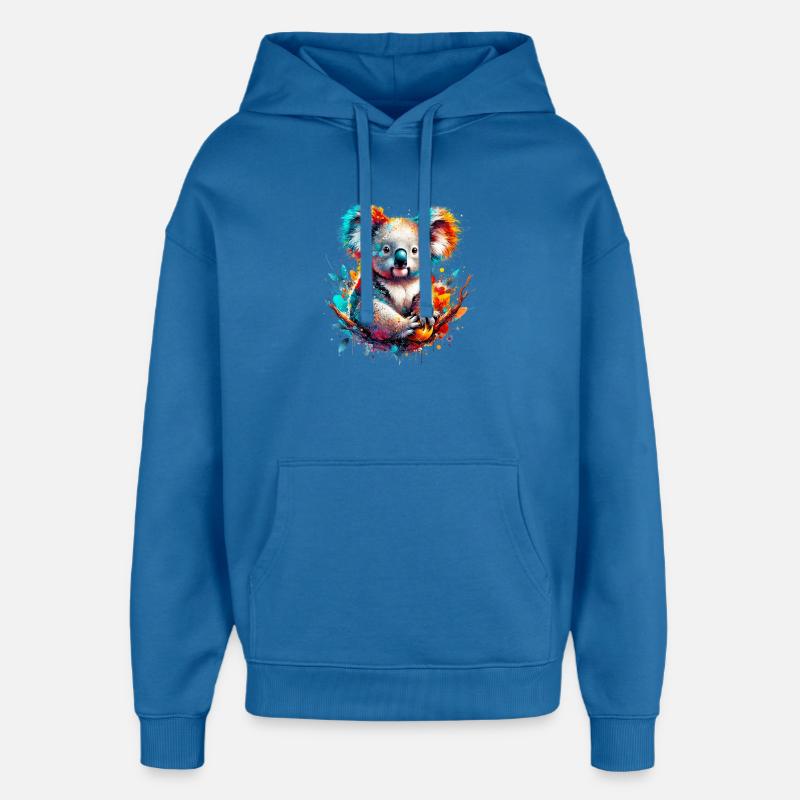 Koala - Sweat à capuche unisexe Stanley/Stella Oversized - bleu attentif