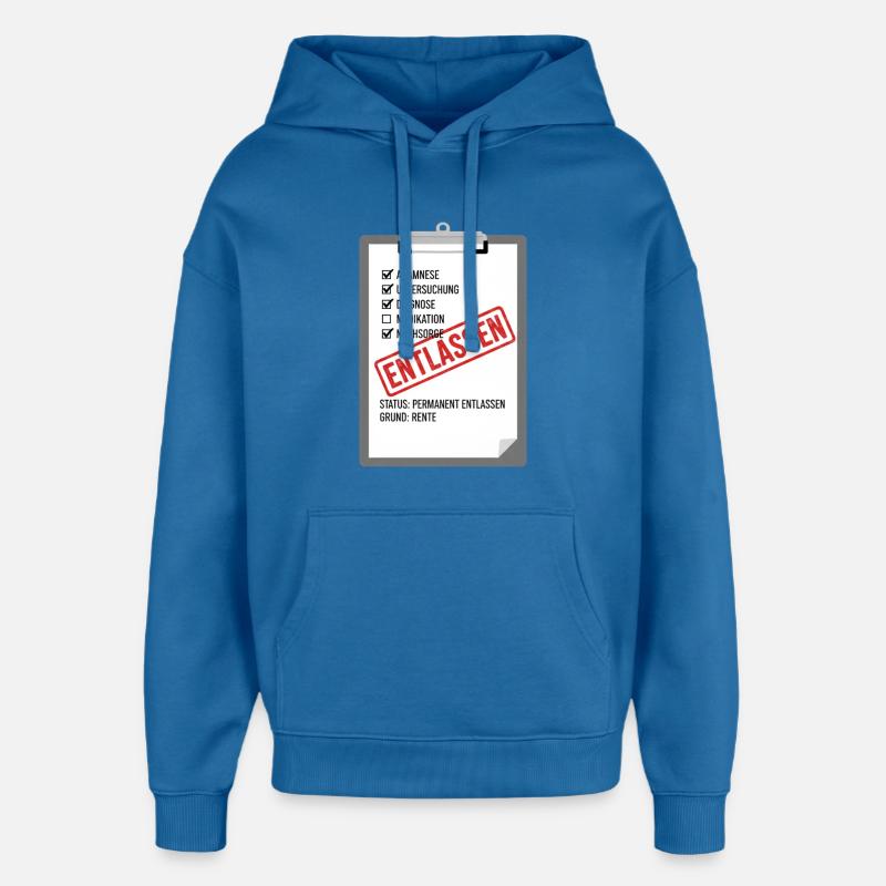 Désaffectation : Satire de soins - Sweat à capuche unisexe Stanley/Stella Oversized - bleu attentif