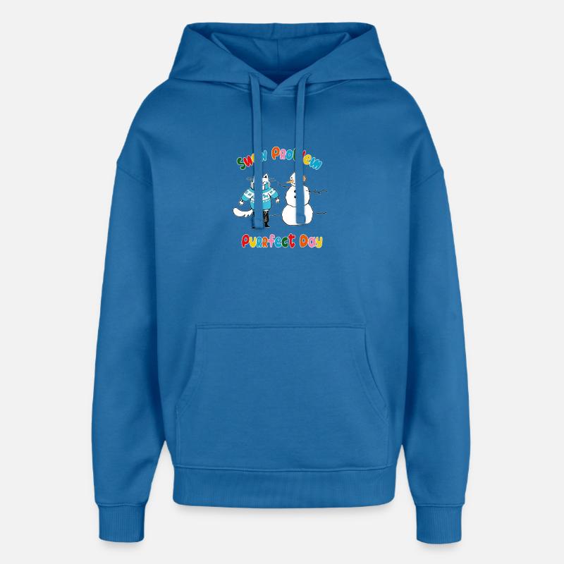 Problème de neige Journée parfaite - Sweat à capuche unisexe Stanley/Stella Oversized - bleu attentif