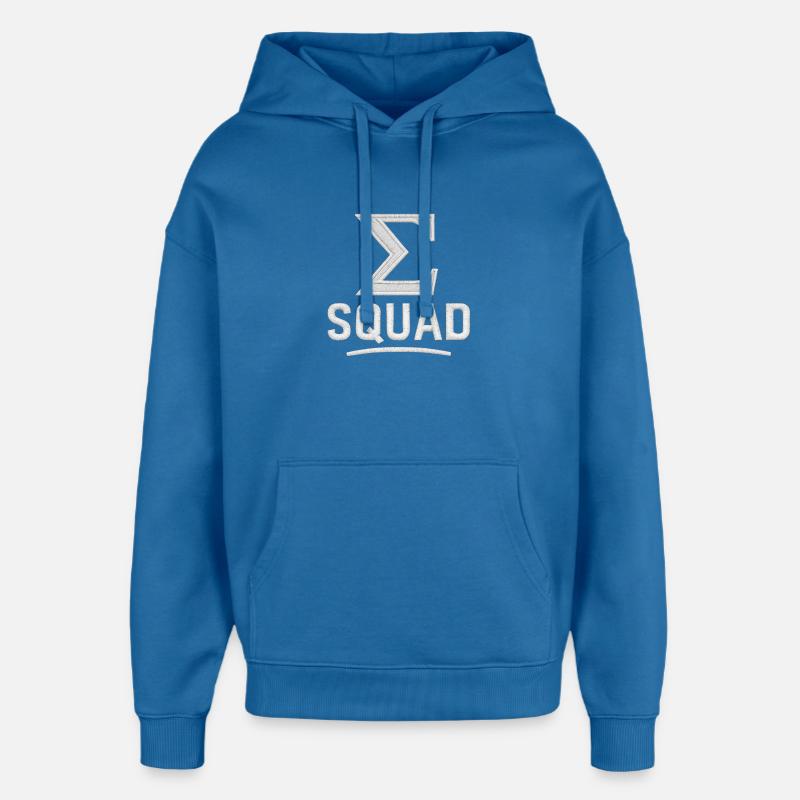 ∑ Squad – Votre équipe de mathématiques - Sweat à capuche unisexe Stanley/Stella Oversized - bleu attentif