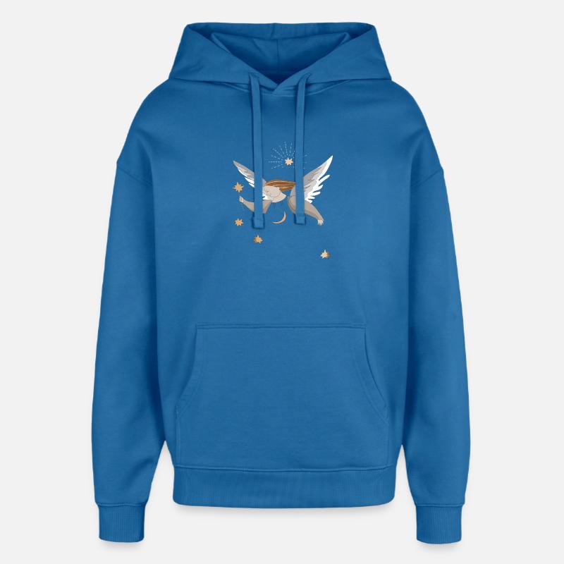 Ange de Noël, Joyeux Noël - Sweat à capuche unisexe Stanley/Stella Oversized - bleu attentif