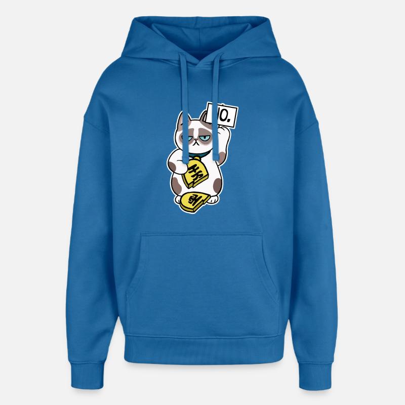 Conception de chat malchanceux - Sweat à capuche unisexe Stanley/Stella Oversized - bleu attentif
