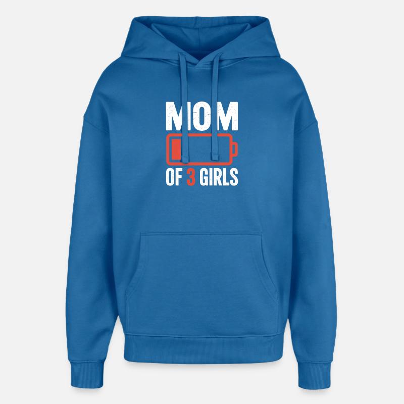 Mutter von 3 Mädchen Batterie-Tee - Oversized Unisex Hoodie von Stanley/Stella - Achtsames Blau
