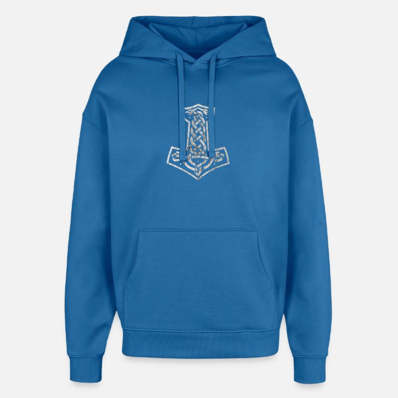 Mjolnir - Sweat à capuche unisexe Stanley/Stella Oversized - bleu attentif