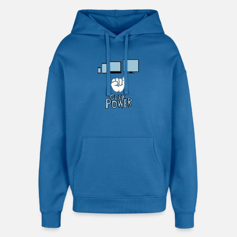 Geek - Oversized Unisex Hoodie by Stanley/Stella - mindful blue