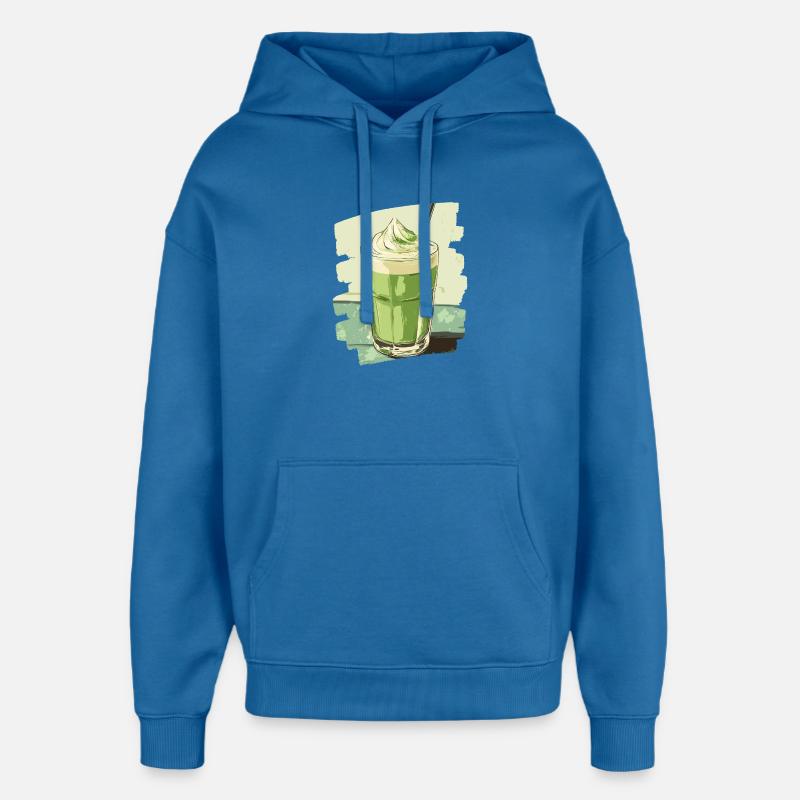 Matcha Latte Lover Thé vert - Sweat à capuche unisexe Stanley/Stella Oversized - bleu attentif