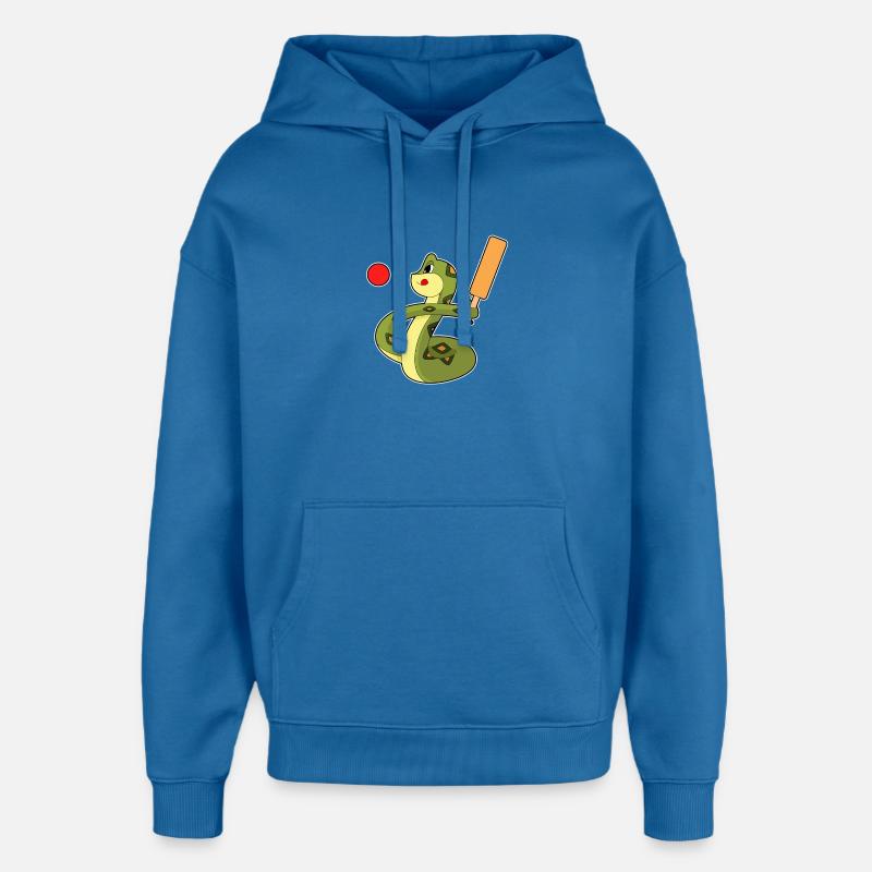 Serpent Cricket Batte de cricket - Sweat à capuche unisexe Stanley/Stella Oversized - bleu attentif