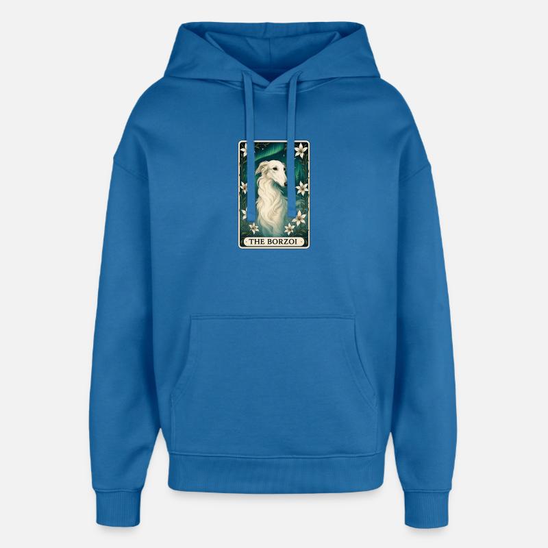 Barzoï - Sweat à capuche unisexe Stanley/Stella Oversized - bleu attentif
