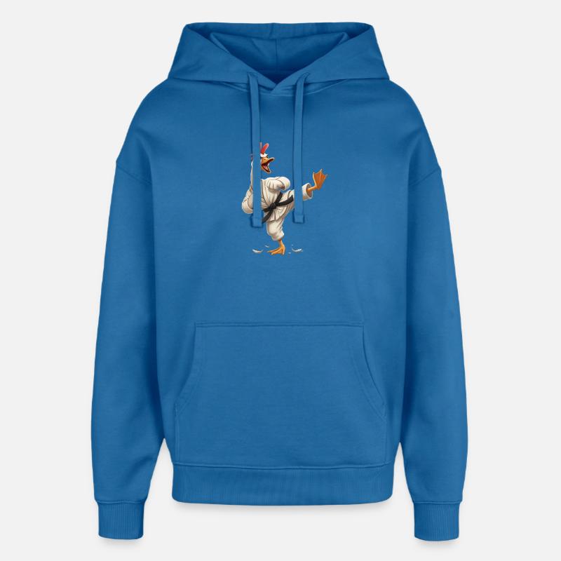 Héros de karaté de combat - Sweat à capuche unisexe Stanley/Stella Oversized - bleu attentif