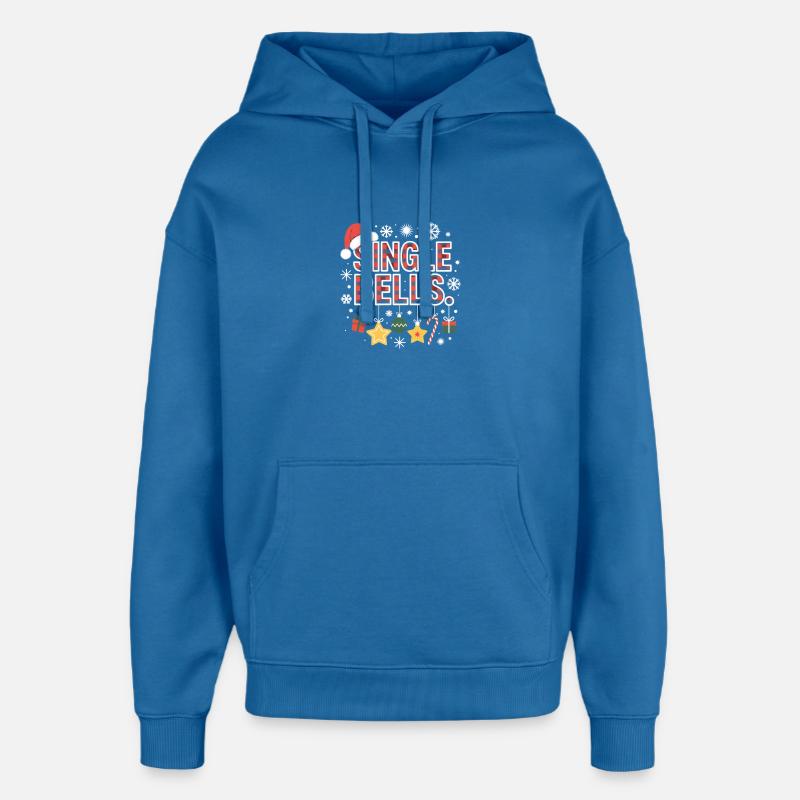 Cloches simples Noël laid - Sweat à capuche unisexe Stanley/Stella Oversized - bleu attentif