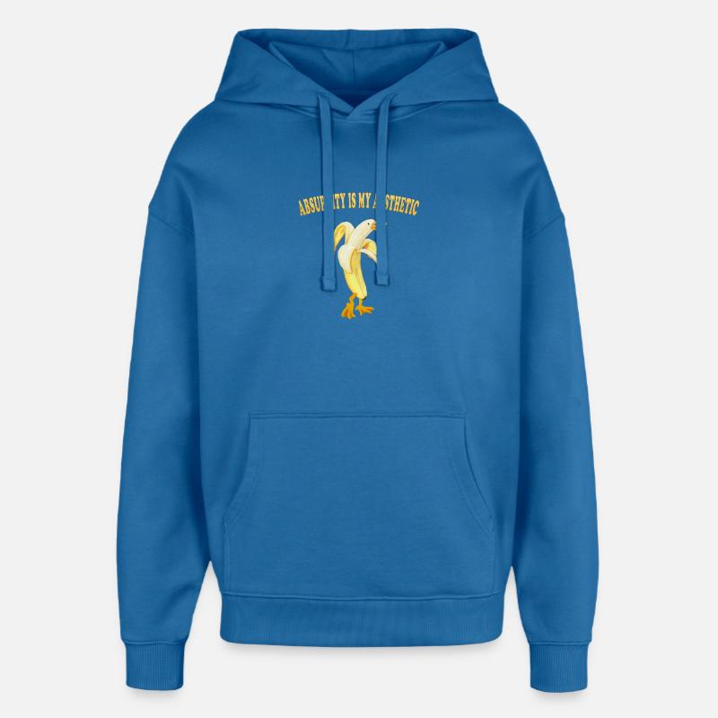 L’absurdité est mon esthétique – Banana Goose - Sweat à capuche unisexe Stanley/Stella Oversized - bleu attentif