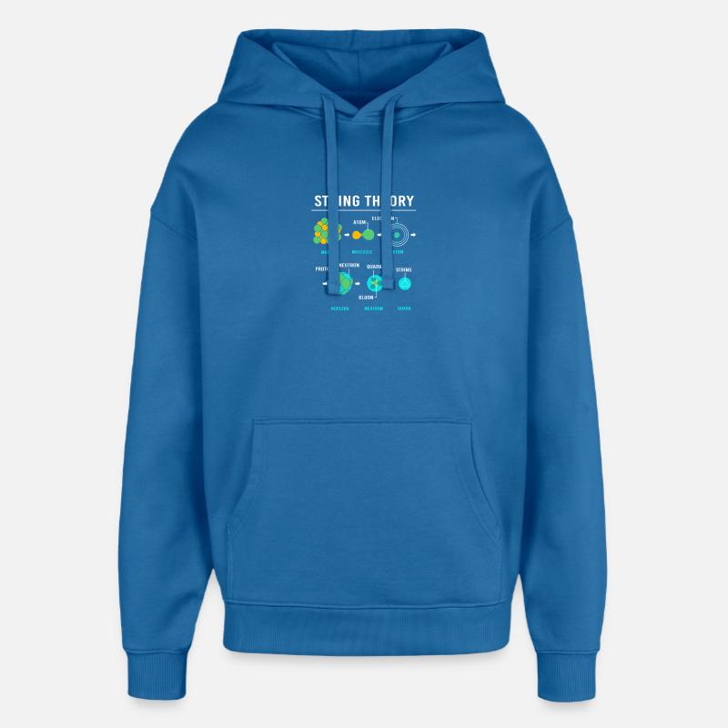 Physique quantique Physique quantique Saut quantique - Sweat à capuche unisexe Stanley/Stella Oversized - bleu attentif