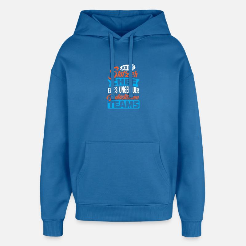 Stolzer Chef Chef Mann Abteilungsleiter Teamchef - Oversized Unisex Hoodie von Stanley/Stella - Achtsames Blau
