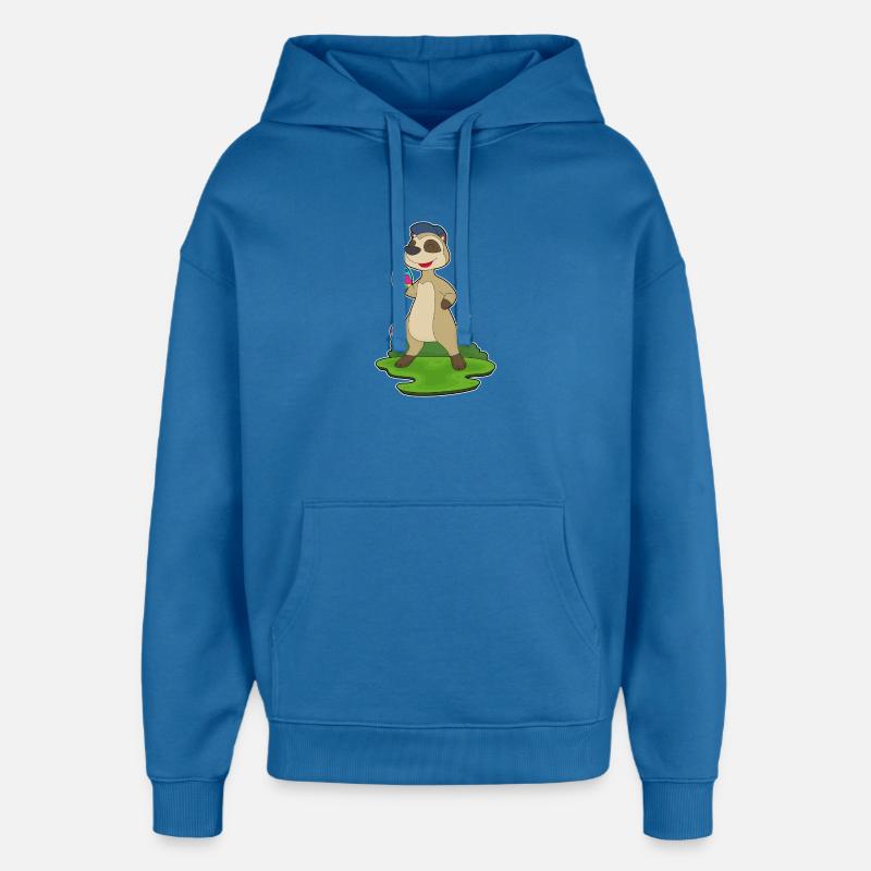 Meerkat Easter Easter Eggs - Oversized Unisex Hoodie by Stanley/Stella - mindful blue