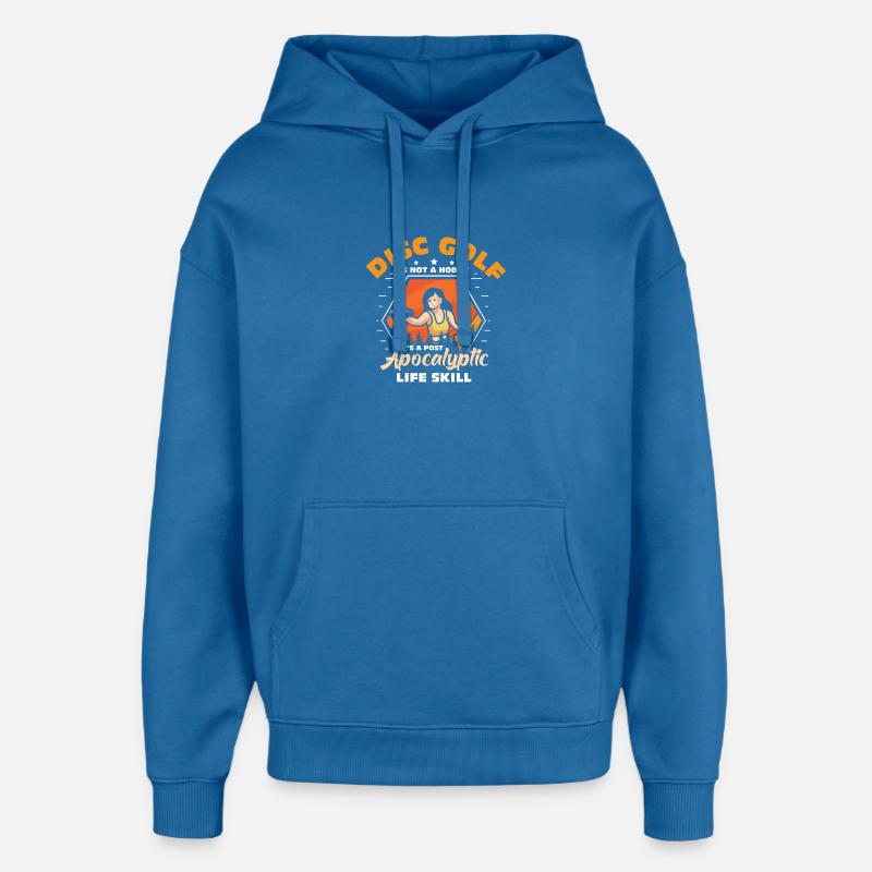 Cadeaux de disc golf Disc Golf - Sweat à capuche unisexe Stanley/Stella Oversized - bleu attentif