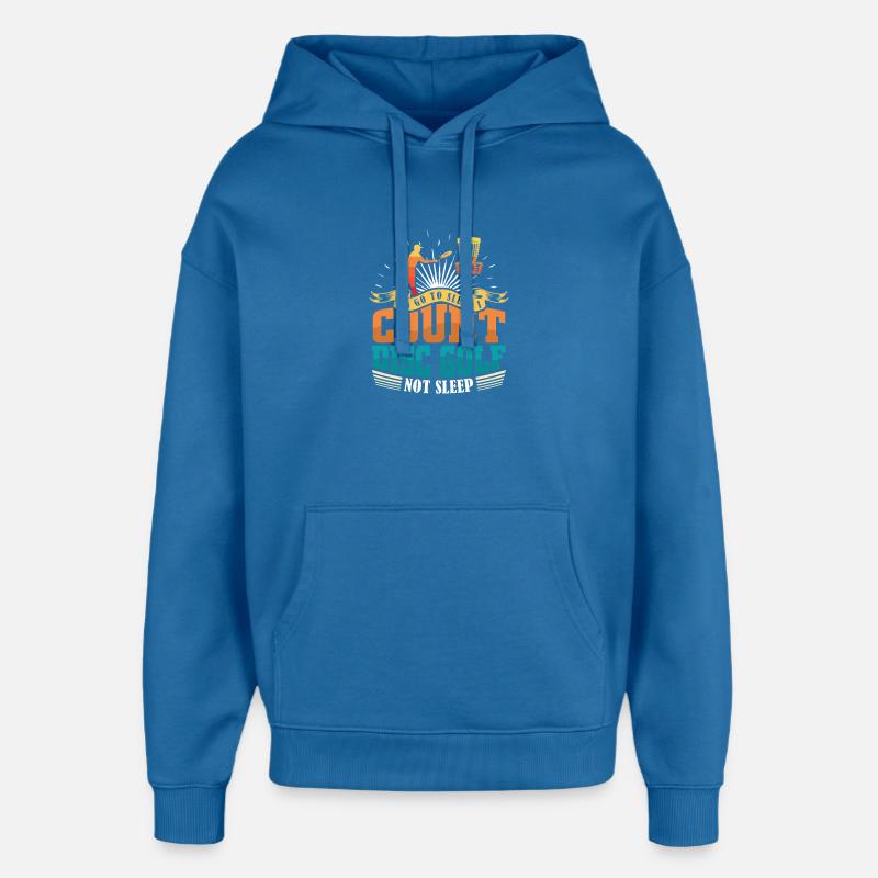 Cadeaux de disc golf Disc Golf - Sweat à capuche unisexe Stanley/Stella Oversized - bleu attentif
