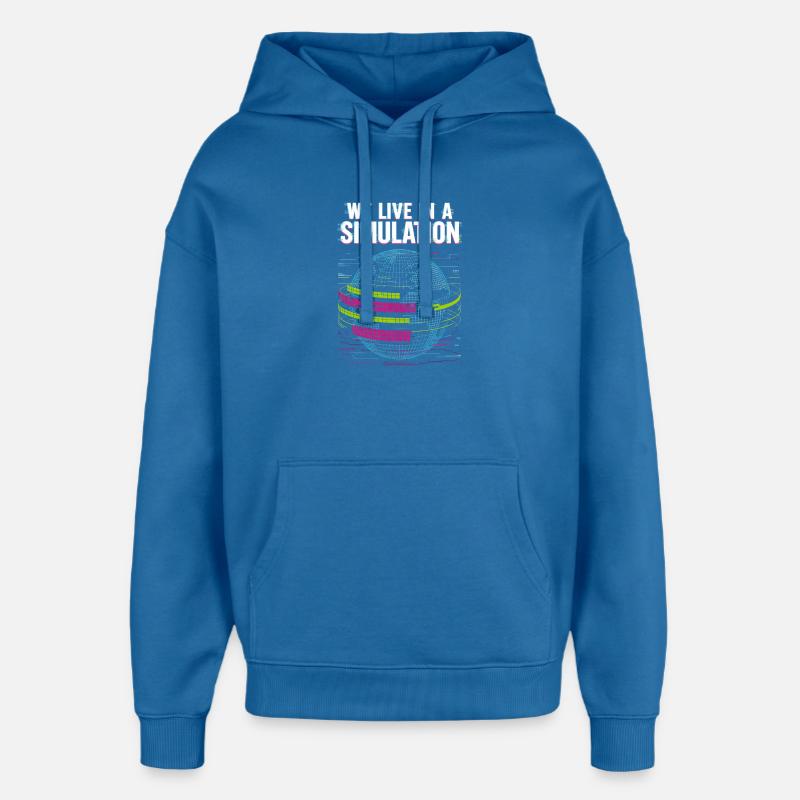 Nous vivons dans une simulation - Sweat à capuche unisexe Stanley/Stella Oversized - bleu attentif