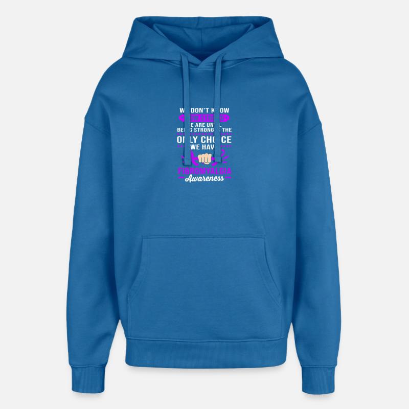Fibromyalgie - Sweat à capuche unisexe Stanley/Stella Oversized - bleu attentif