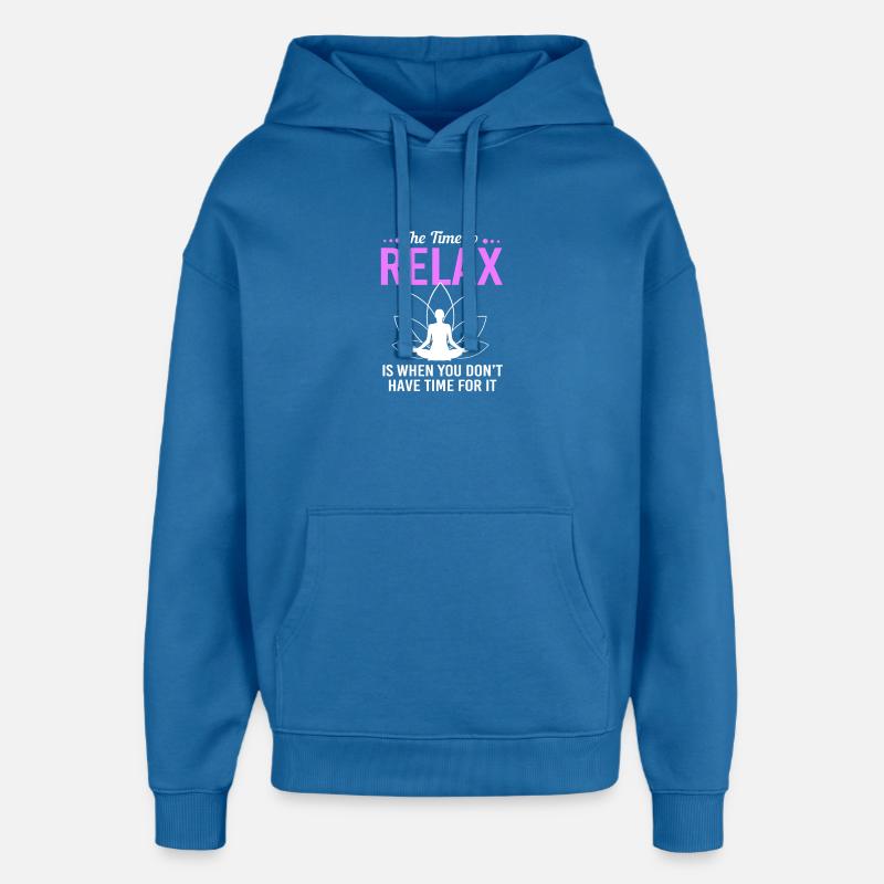 Bouddhisme Bouddhiste Meditation Zen Namasté - Sweat à capuche unisexe Stanley/Stella Oversized - bleu attentif