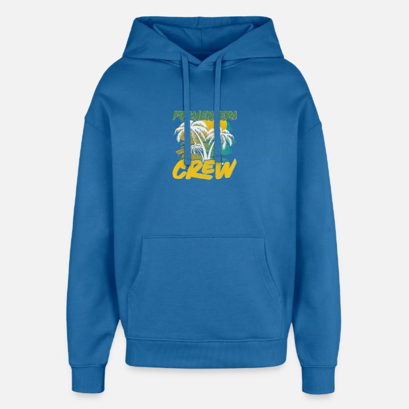 Équipe de Formentera - Sweat à capuche unisexe Stanley/Stella Oversized - bleu attentif