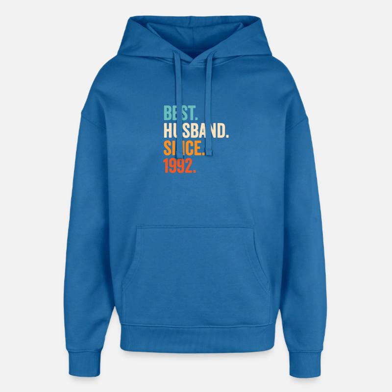 Bester Ehemann seit 1992 - Oversized Unisex Hoodie von Stanley/Stella - Achtsames Blau