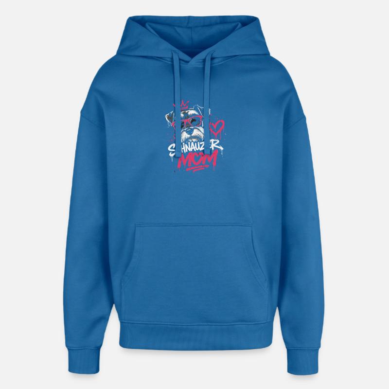 Graffiti du roi schnauzer - Sweat à capuche unisexe Stanley/Stella Oversized - bleu attentif
