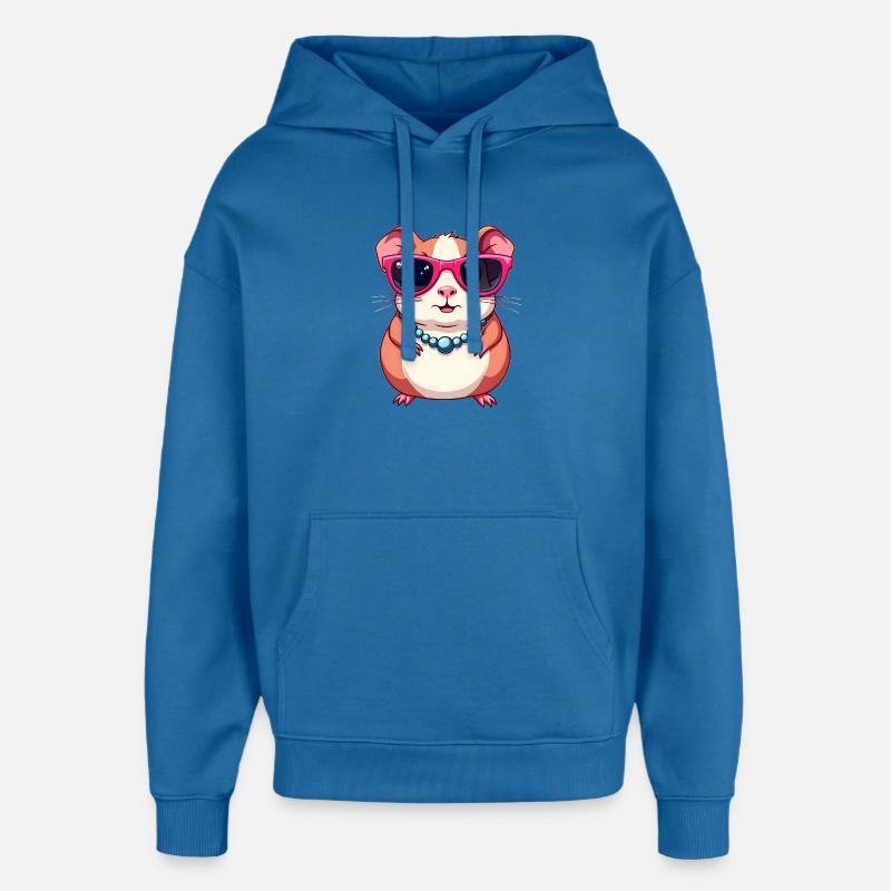 cobaye - Sweat à capuche unisexe Stanley/Stella Oversized - bleu attentif