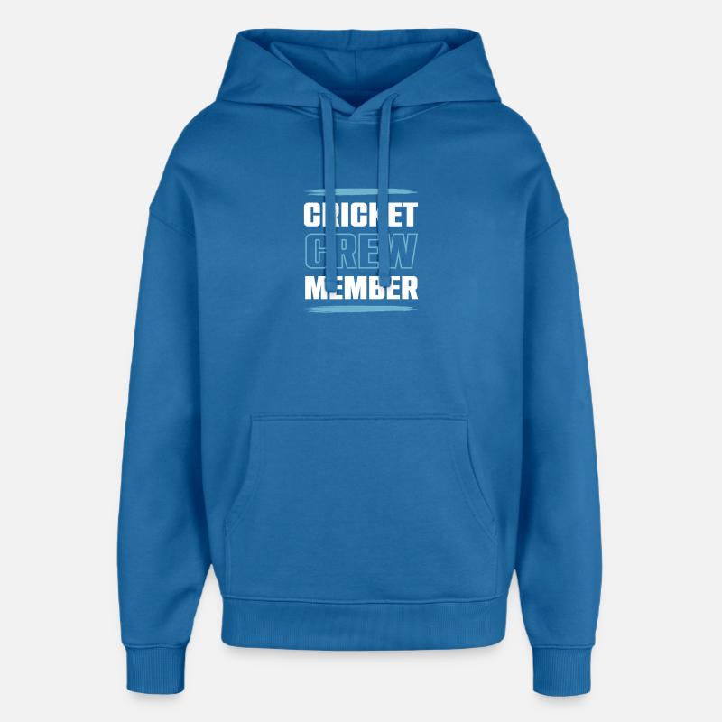 Équipe de cricket - Sweat à capuche unisexe Stanley/Stella Oversized - bleu attentif
