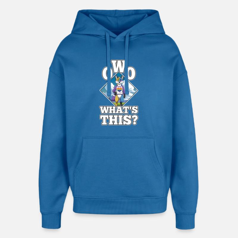 OwO Qu’est-ce que c’est ? - Sweat à capuche unisexe Stanley/Stella Oversized - bleu attentif