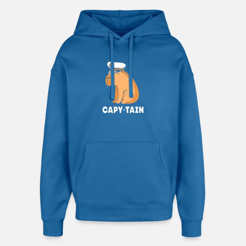 Capybara Capibara - Sweat à capuche unisexe Stanley/Stella Oversized - bleu attentif