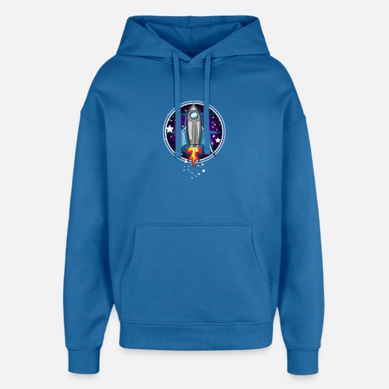 Fusée - Sweat à capuche unisexe Stanley/Stella Oversized - bleu attentif